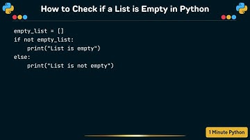 How to Check if a List is Empty in Python