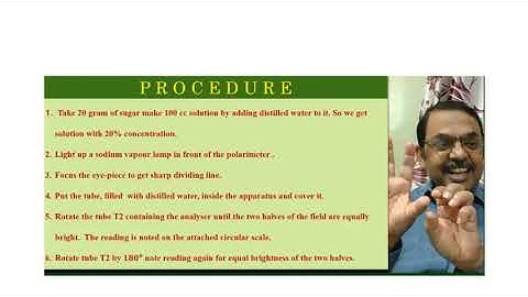 Sp. rotation of sugar solution using Laurent