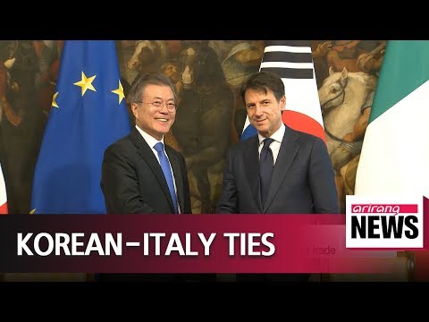 Leaders of Korea and Italy agree to boost ties between two sides; sign MOUs