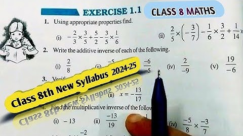 Class 8 maths chapter 1 rational numbers || rational numbers class8th || class 8th maths chapter 1 |