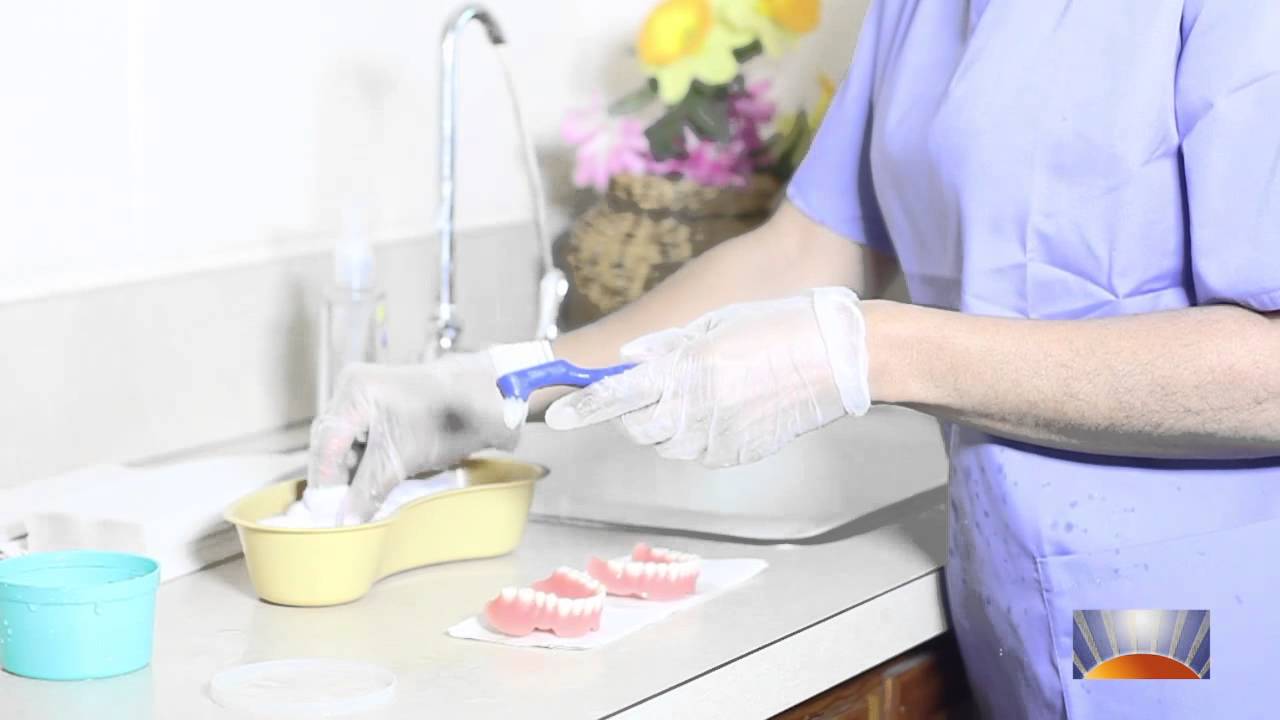 CNA Skills [Cleans Upper or Lower Denture] YouTube
