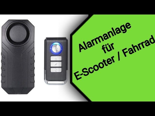 Alarmanlage / Diebstahlsicherung akustisch 113 dB bei Erschütterung mit  Funkfernbedienung