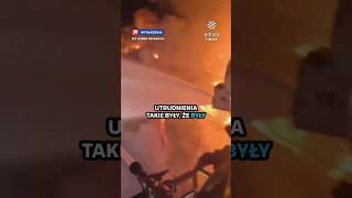 Pożar dwóch hal i biura. Strażacy walczyli całą noc