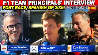 F1 Team Principals Post Race Interview |2026 Spanish Grand Prix|Toto Wolff, Laurent Mekies,Zak Brown