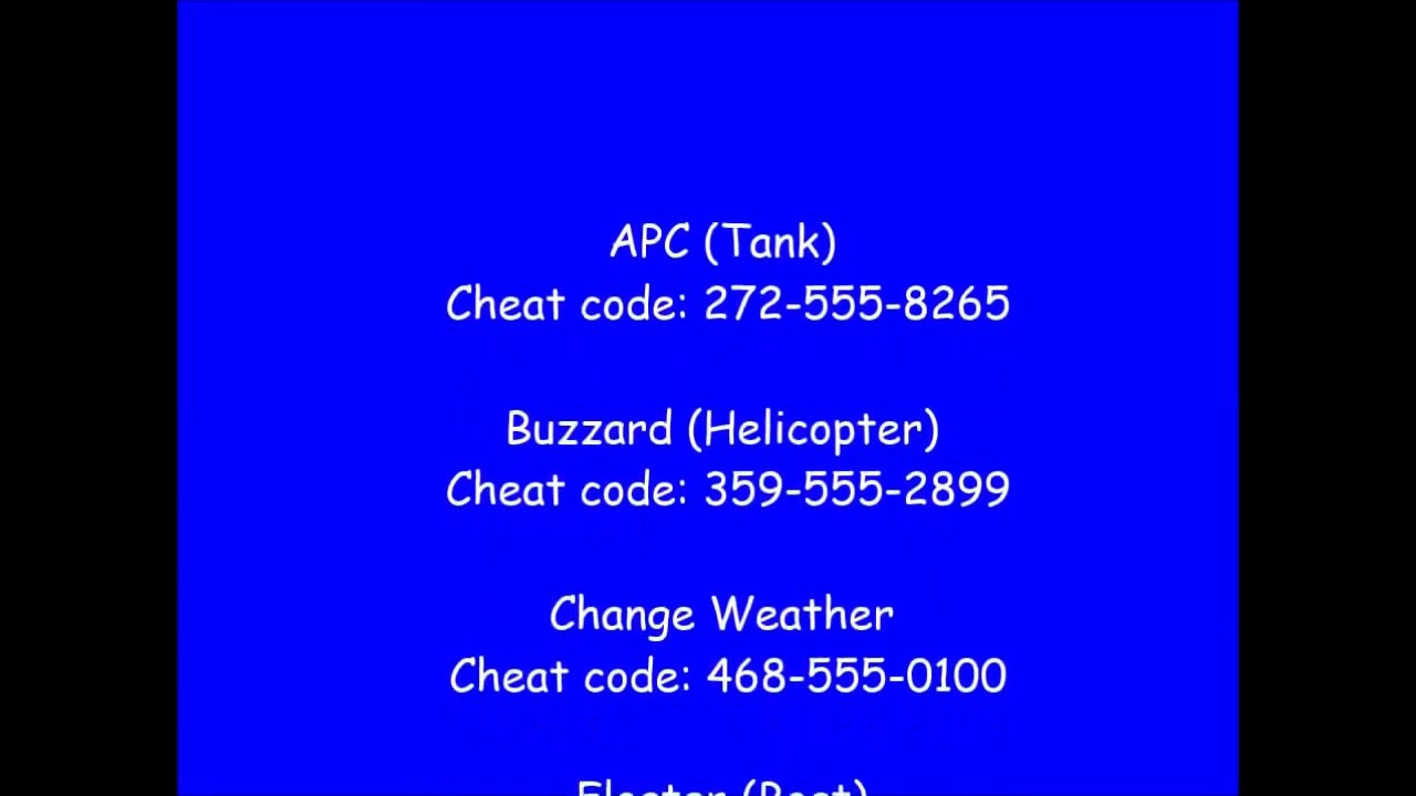 GTA 4 cheats - cheat códigos de GTA 4