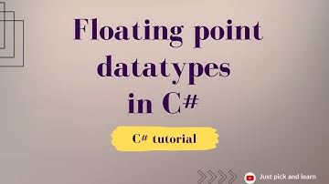 C# floating point data type | C# Tutorial