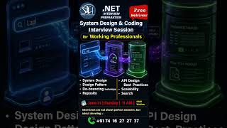 .Net Free webinar #agile #programming #dotnetinterview #systemdesign #dotnetsystemdesign