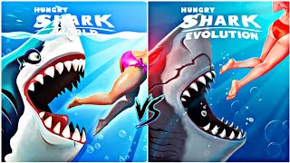 Hungry Shark World Vs Hungry Shark Evolution - All Sharks Unlocked Hungry Shark Week New Shark 2024
