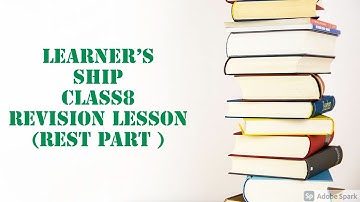 Blossom English Text Book  for class 8 revision lesson  rest part