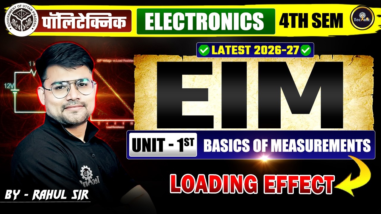 EIM | UNIT–1: BASICS OF MEASUREMENTS || Loading Effect || Electronics ...