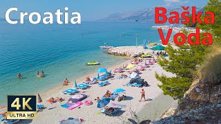 Baska Voda Makarska Riviera Croatia 🇭🇷 4K Walking Tour September 2021