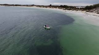 Paddle boarding in Sandy Cape WA.