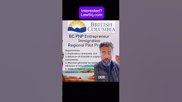 British Columbia Canada Entrepreneurship Program #canadianimmigration #canada #investment