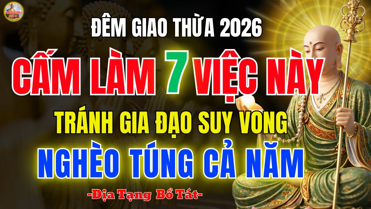 Kinh Địa Tạng Dạy Chỉ Rõ Tết 2026 🎆 7 Điều Cấm Làm Đêm Giao Thừa Kẻo Hao Tài Bại Vận
