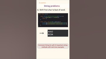 Shift first char to last #java #javawithvk #ai #fyp #code #coding #programming #learning