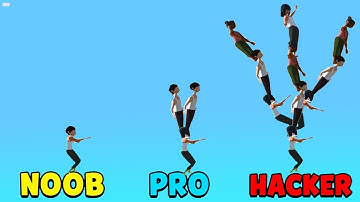 NOOB vs PRO vs HACKER In TOWER RUN - Walkthrough Gameplay Who Top Player (iOS Android)