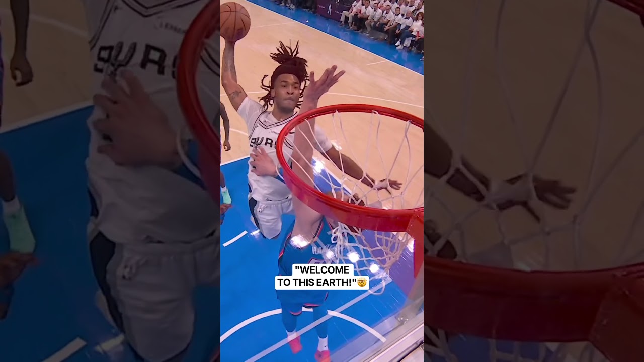 Stephon Castle Poster Jam vs. Oklahoma City Thunder from 2026 NBA Playoffs