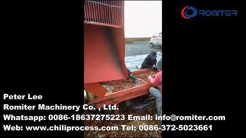 Automatic Fresh Hot Pepper Sorting and Cleaning Machine