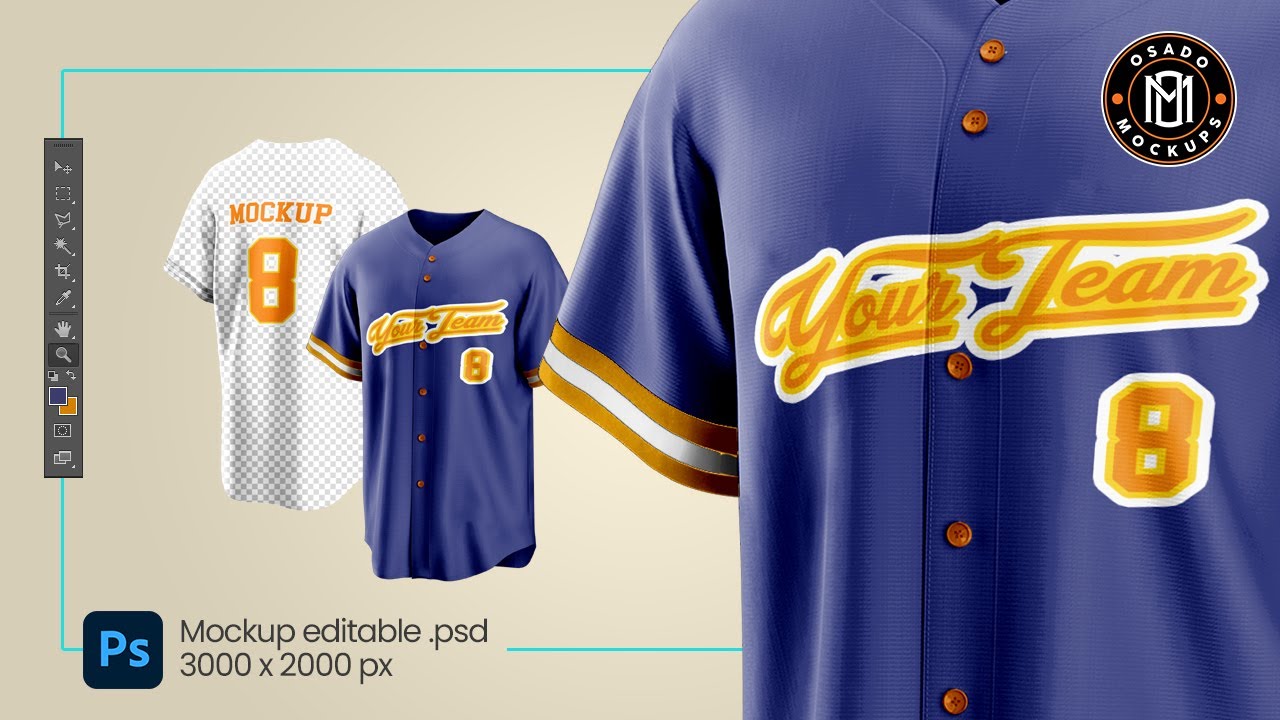 Baseball Jersey Mockup PSD + Download - YouTube