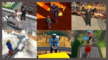 Falling Art Ragdoll Simulator | ALL MAP in 3 Minute Gameplay