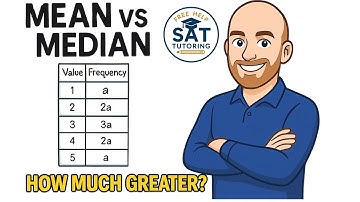 Mean vs Median: How Much Greater? | SAT Math Frequency Table Trick #SATMath #MeanvsMedian