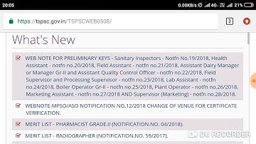 TSPSC MPSO/ASO CHANGE OF VENUE FOR CERTIFICATE VERIFICATION
