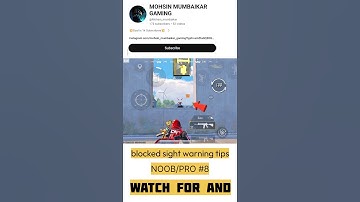 how to disable blocked sight warning in bgmi #shorts #bgmi #gaming