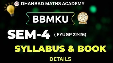 BBMKU SEM-4 FYUGP 23-27 Live batch, syllabus en boekdetails