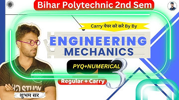 Bihar Polytechnic 2nd Semester Engineering Mechanics |Engineering mechanics Previous Year Paper|MCQ|