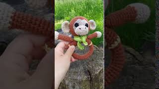 Monkey baby rattle toy