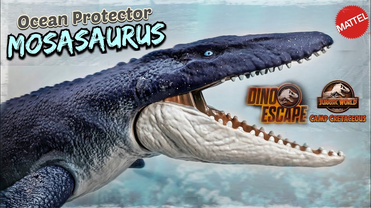 2021 Mattel Jurassic World Camp Cretaceous Ocean Protector Mosasaurus  Review!!! Dino Escape!!! - YouTube