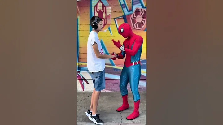 Meet and greet with Spider-Man at Avengers Campus #shorts #disneyland #autism