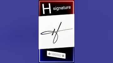 H signature style #shorts #signature