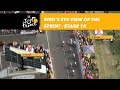 Birds eye view of the sprint  stage 18  tour de france 2018