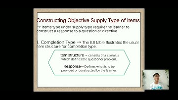 Chapter 8 - Selecting and Constructing Test Items and Tasks / (Constructed -Response Type - #2