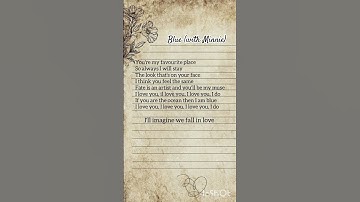 Thumbnail of Blue with Minnie (of (G)I-DLE ) lyrics ✨ #blue #yungkai #minnie #gidle #kpop #lyrics #shorts #song