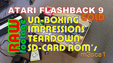 ATARI Flashback 9 GOLD Unbox Impressions Teardown SD-card ROMs