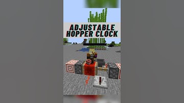 Adjustable Minecraft Redstone Hopper Clock Tutorial [Java 1.17] #shorts