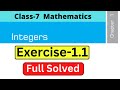 Class 7 maths chapter 1 integers ncert exercise 11 full solved