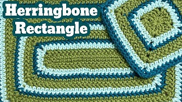 Continuous Herringbone HDC Rectangle 🧶 One Round Repeat!