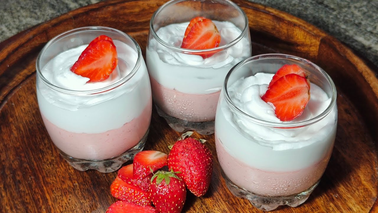 EASY STRAWBERRY MOUSSE RECIPE (3-Ingredients) #roopasudheer 