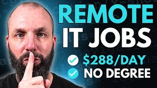 4 Entry-Level Remote IT Jobs NO DEGREE!!