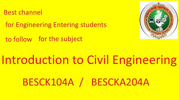 Introduction to Civil Engineering  VTU