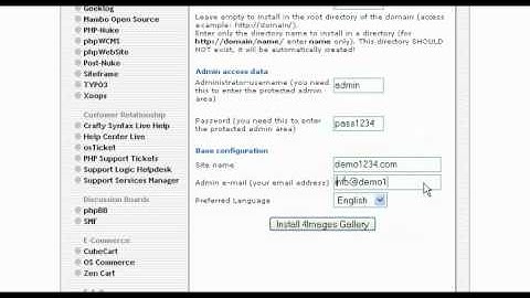 WebHosting Break Presents: Installing 4Images Gallery from Fantastico