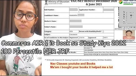 NET JRF All India Rank 1 in Commerce 2022: Harshita Sharma By Navdeep Kaur