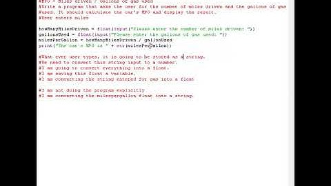 Python #2- Miles per gallon