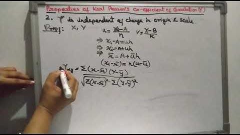 r is independent of change in origin and scale