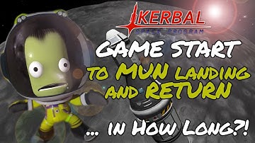 KSP Game Start to Mun Landing/Return in 15 mins🕒 (Tutorial:32) Kerbal Space Program 1.2 Stock Parts
