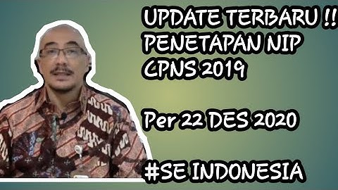 UPDATE TERBARU !! PENETAPAN NIP.CPNS 2019 SE INDONESIA 22 DESEMBER 2020