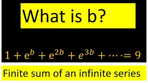 Finite sum of an infinite series